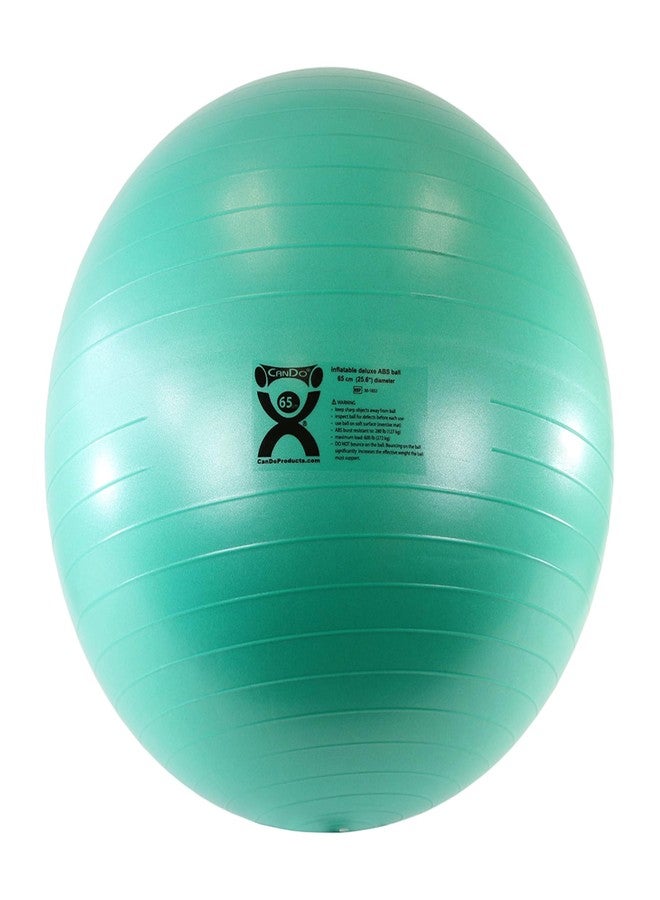 CanDo Inflatable Exercise Ball - Green 25.6", Durable Extra Thick Non-Slip Stability Ball for Core Workouts, Yoga, Pilates, Active Seating, Physical Therapy, Pregnancy, Home Gym, Flexibility - Image 1