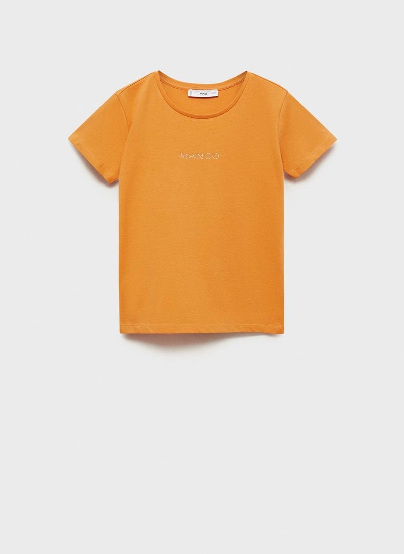 MANGO - Logo Print Cotton T-Shirt - Image 1