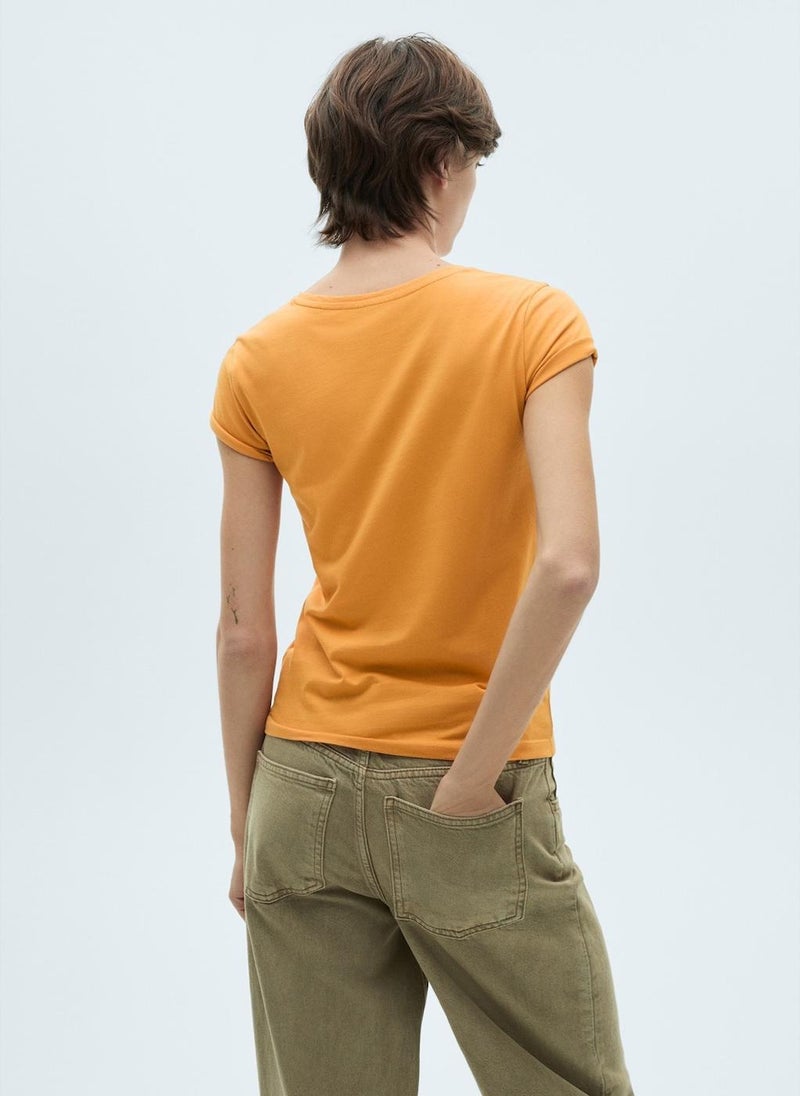 MANGO - Logo Print Cotton T-Shirt - Image 1