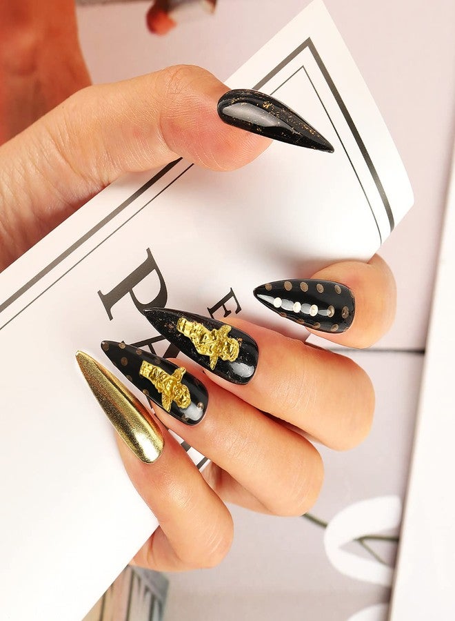 JERCLITY 90 Pieces Gold Baroque Angel Nail Charms 3D Embossed Angel Baby Nail Art Charms Cute Cupid Nail Accessories Charms for Acrylic Nails Retro Baroque Decor Nail Supplies for Women Girls - Image 3