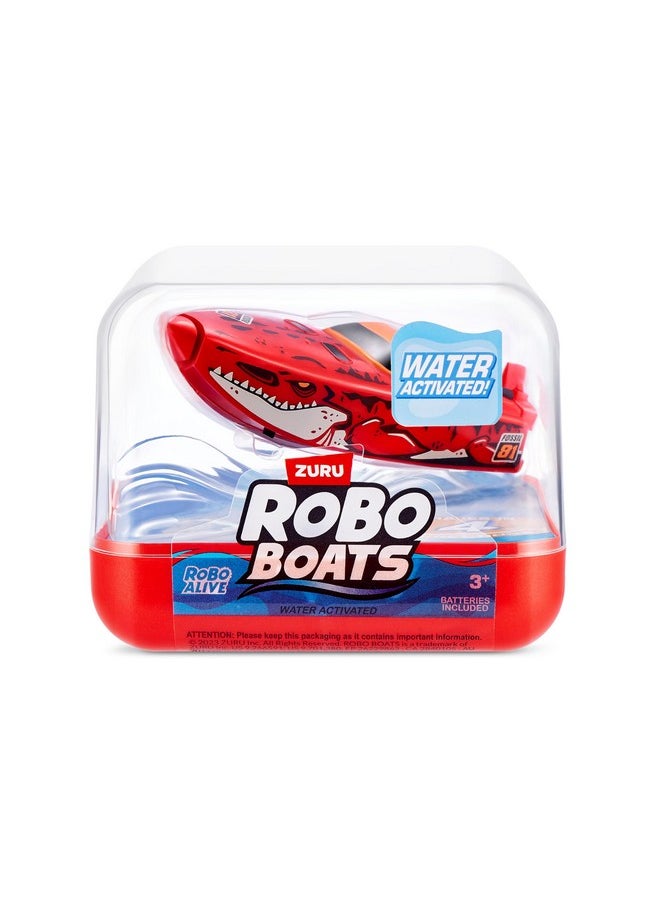 ROBO ALIVE Robo Boats, White Shark & Dino Shark Boat, 2 Pack, By Zuru Water Activated Boat Toy, (Amazon Exclusive)  - Image 2