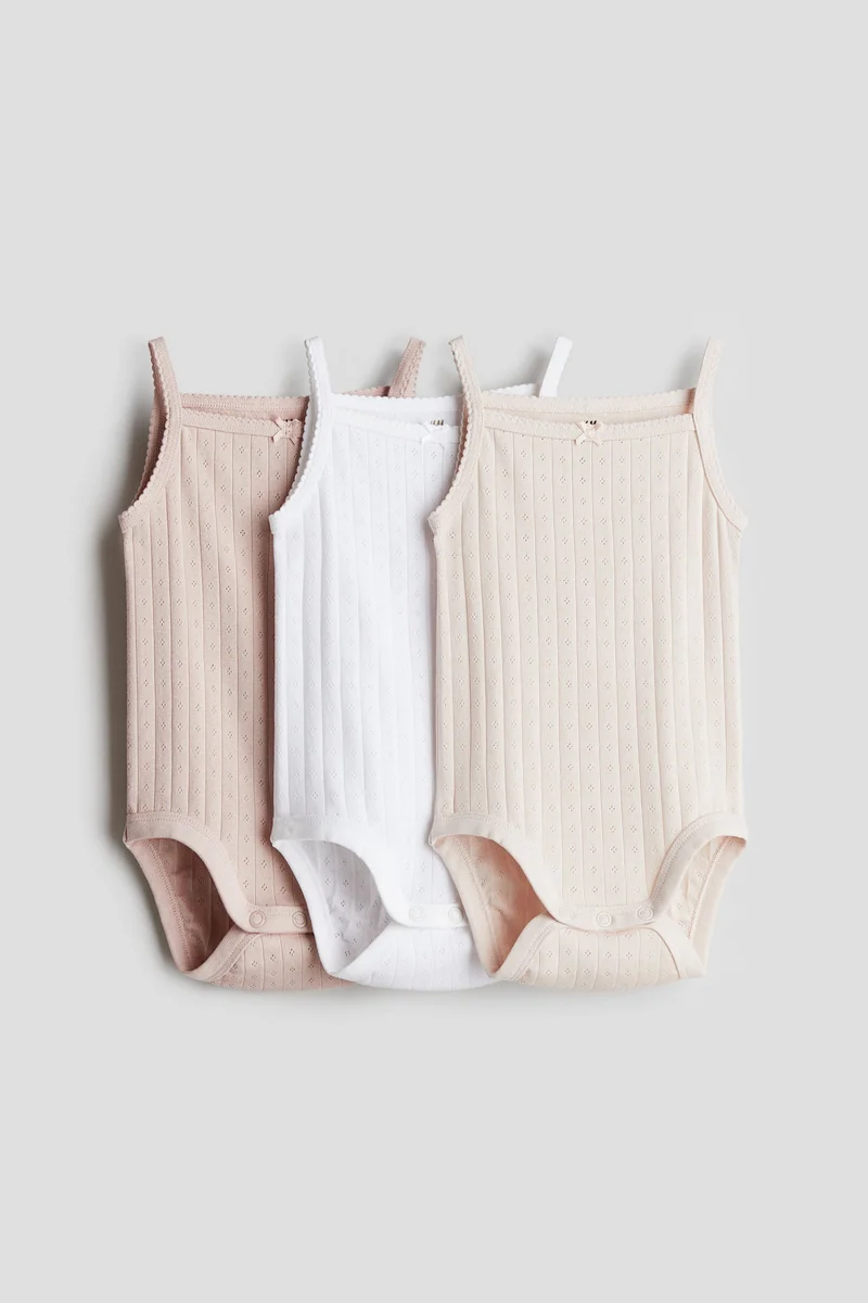 H&M 3-pack sleeveless bodysuits