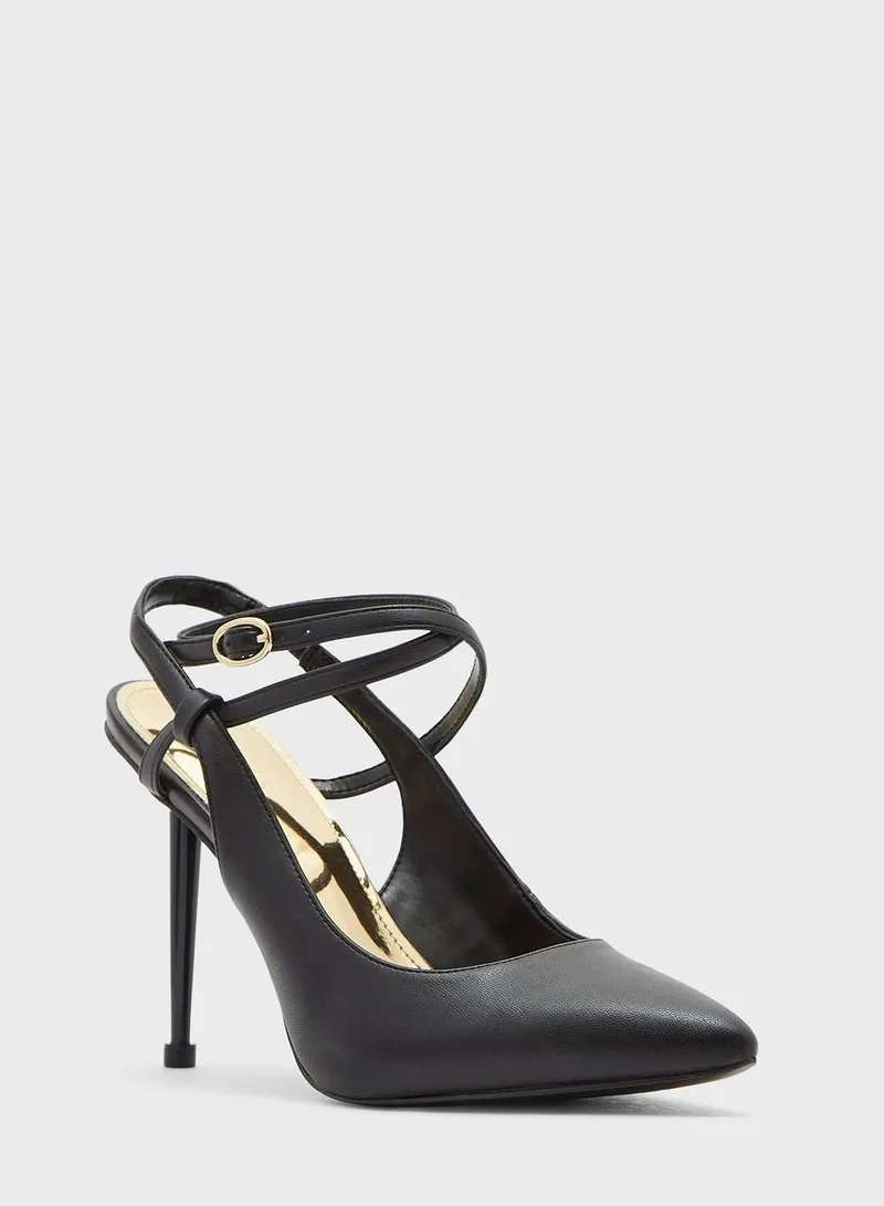 GUESS Staton Buckle Heeled Sandals