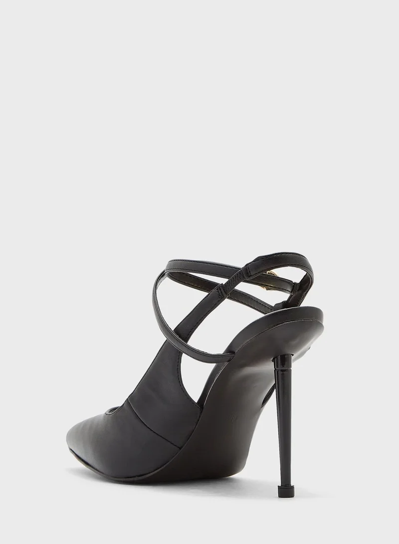 GUESS Staton Buckle Heeled Sandals