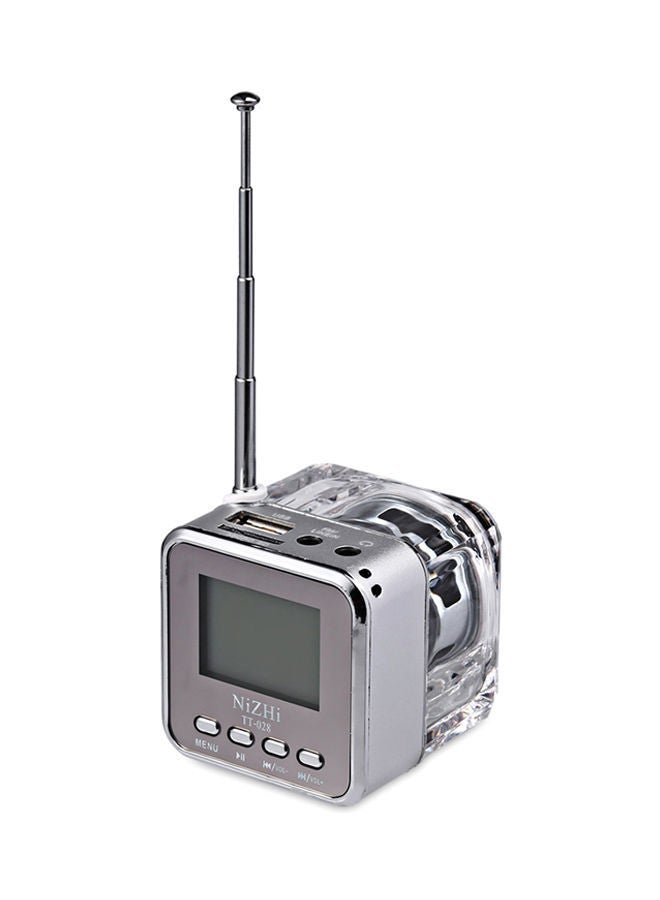 NIBEMINENT TT-028 Mini Portable Multimedia Speaker Support Micro SD USB FM Radio Silver