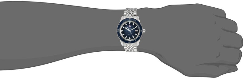 RADO Rado Men's Captain Cook 42 mm Automatic Diving Watch with Stainless Steel Strap, Silver-Tone, 20 (Model: R32505203), Blue  - Image 3