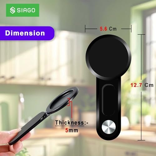 SIAGO Universal 90° Rotating Phone Holder for Laptop & Desktop Monitors | Adjustable Phone Stand for 4 to 7.1 Inch | Hands-Free Vertical Horizontal Viewing | Tool-Free Installation | SIA393 - Image 3