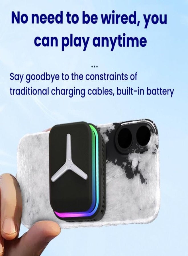 ارواق مبرد الهاتف المغناطيسي اللاسلكي SR03 مع ضوء LED وتبريد أشباه الموصلات (أسود) - Image 3