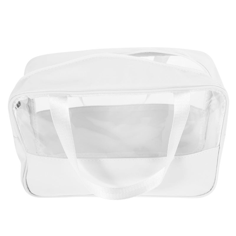 Large Waterproof Travel Cosmetic Bag Toiletry Pouch Organizer White Women - Image 2