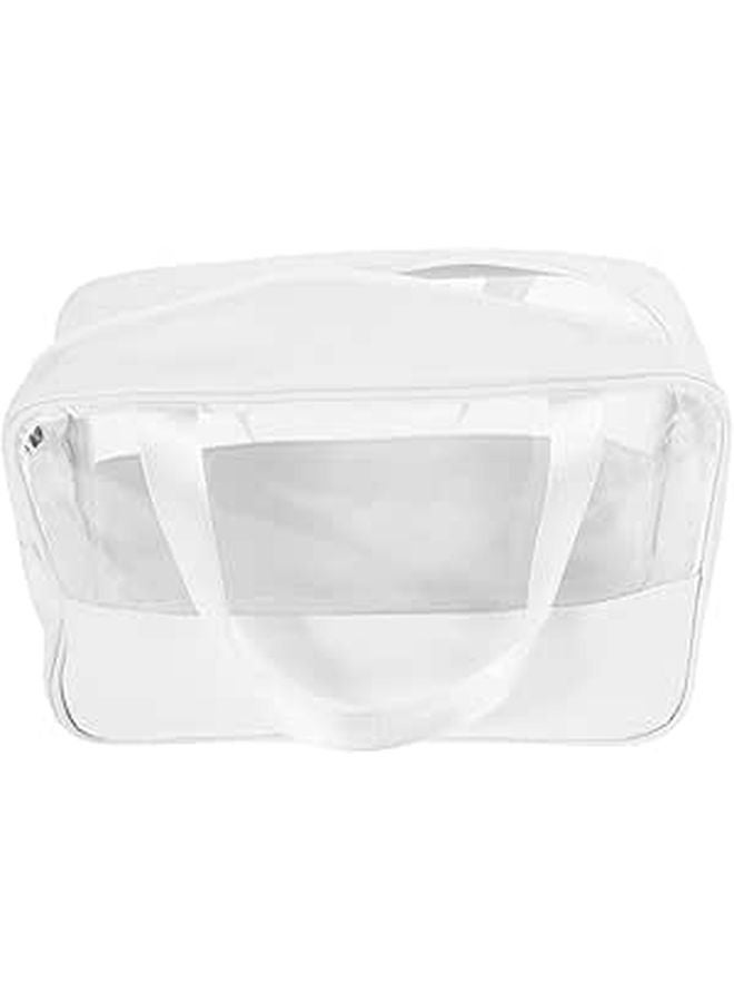 Large Waterproof Travel Cosmetic Bag Toiletry Pouch Organizer White Women - Image 1