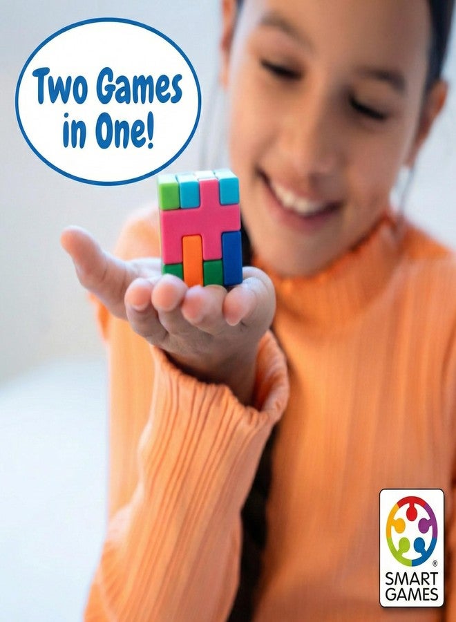 سمارت جيمز لعبة SmartGames IQ Quub – لعبة ألغاز منطقية للسفر ولعبة بناء مكعبات ثلاثية الأبعاد بقطع ناعمة الملمس، 120 تحديًا، لعبة تعليمية في مجالات العلوم والتكنولوجيا والهندسة والرياضيات للأطفال والكبار، من عمر 6 سنوات فما فوق - Image 3