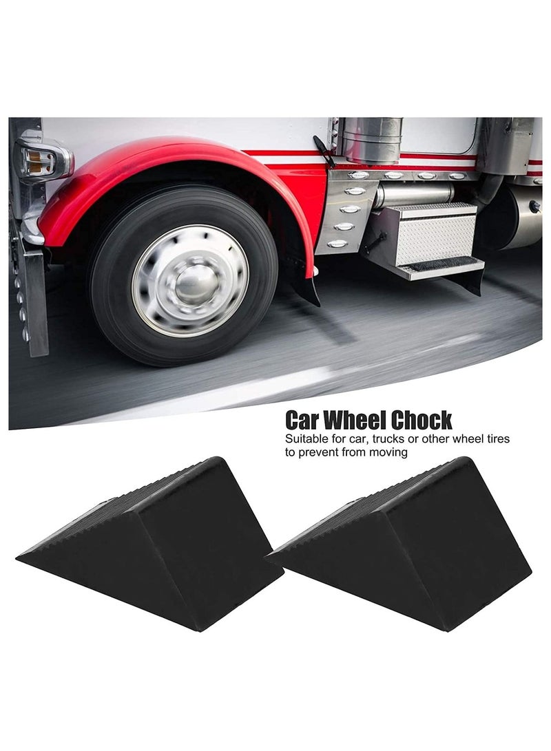 Y&D Wheel Stoppers, 1Pcs Black Wedge, for Car Tires Trucks Trailers, Solid Rubber Heavy Duty Chock  - Image 2