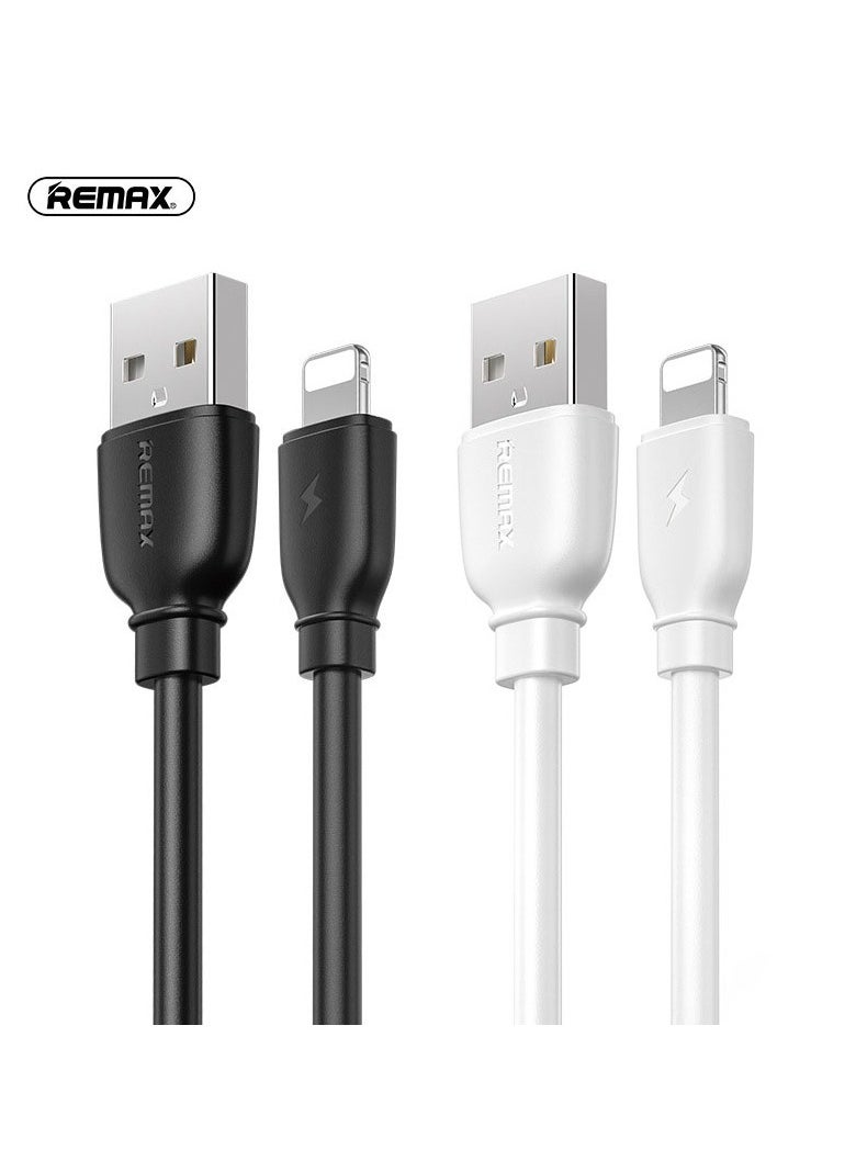 REMAX - 1mA to USB Lightning Data Cable for Apple iPhone 11/11 Pro/11 Pro Max/Xs/XS Max/XR/X/8/8 Plus/7/7 Plus/6/6 Plus, etc. Black - Image 1