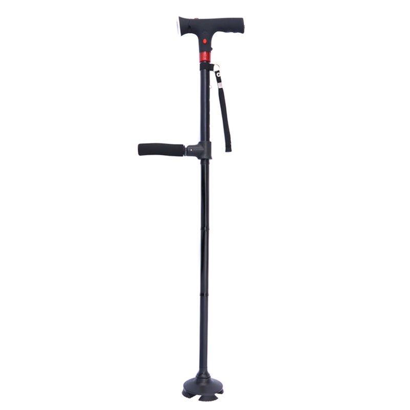 Folding Walking Cane with LED Light Adjustable & Portable Walking Stick - Image 1