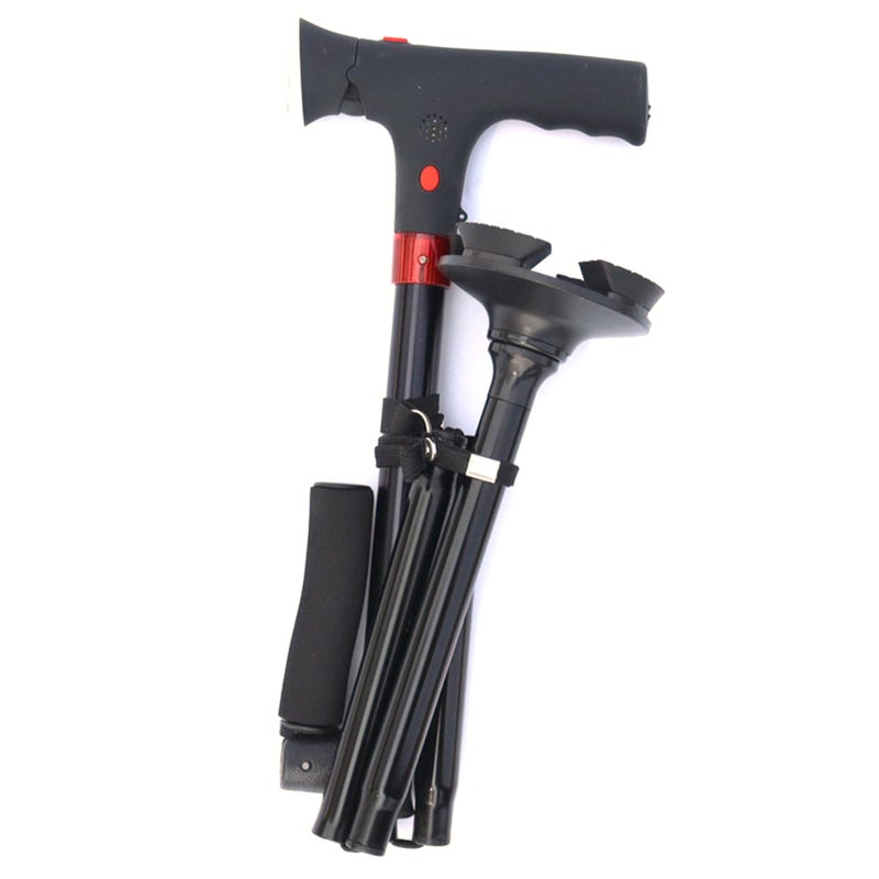 Folding Walking Cane with LED Light Adjustable & Portable Walking Stick - Image 5