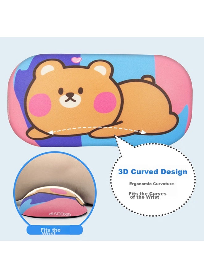 Exco Cute Anime Camouflage Bear Mouse Pad Wrist Rest, Mouse Hand Support, Wrist Support, Silicone Computer Office Hand Pad, Small Mouse Pad, Wrist Rest, Keyboard Hand Support Pillow 9490 - Image 4