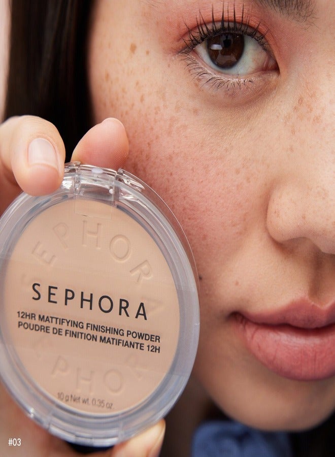 SEPHORA Sephora Collection 12Hr Mattifying Finishing Powder – Oil-Control Compact Powder in 03 Light Neutral (10g) for Shine-Free, Long-Lasting Wear - Image 2