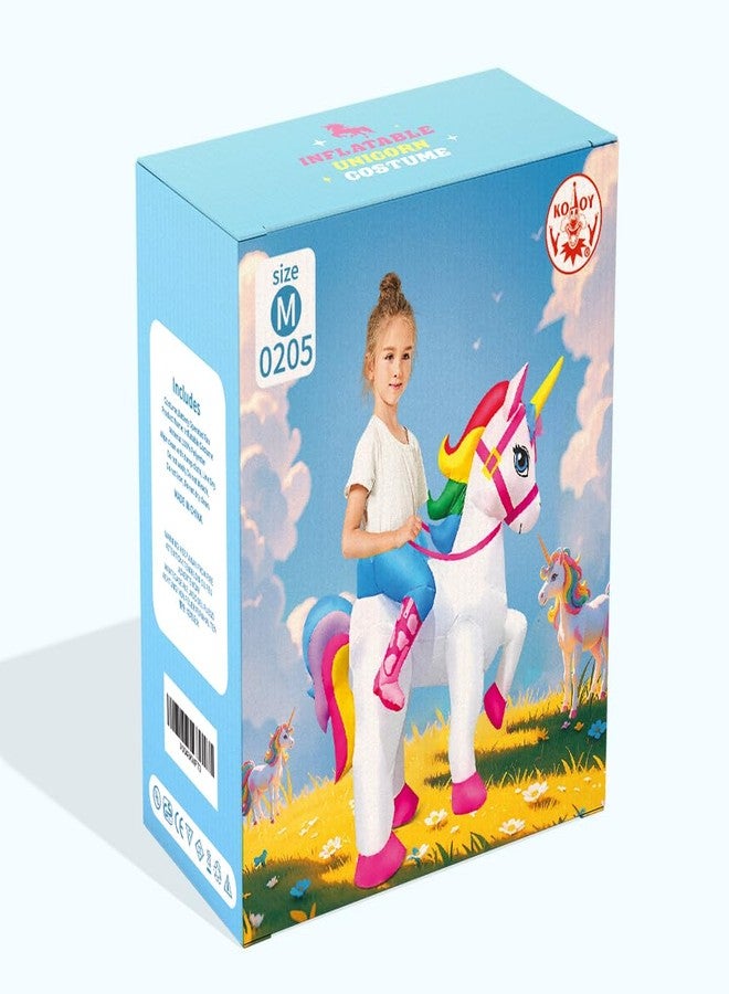 KOOY Inflatable Unicorn Costume Kid Blow up Unicorn Costume Kid Funny Halloween Inflatable Costumes For Kids - Image 3