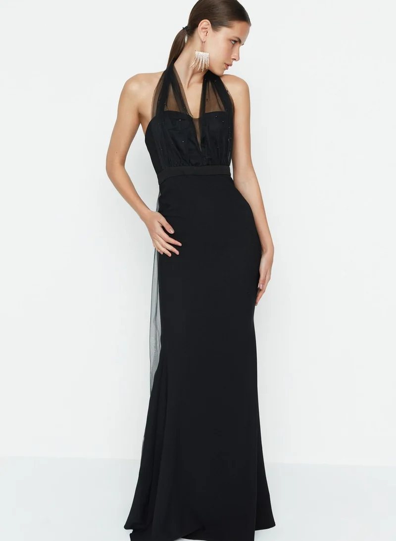 trendyol Halter Neck Knitted Dress