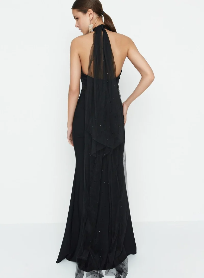 trendyol Halter Neck Knitted Dress