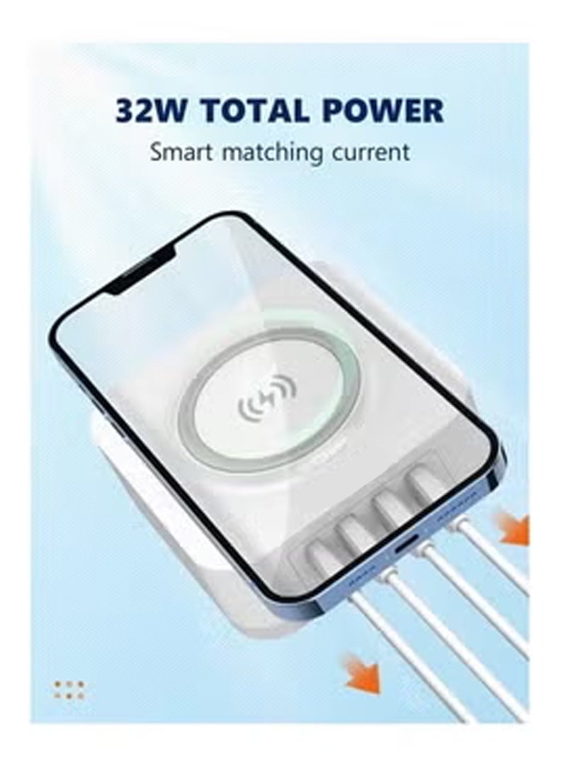 ELTRAZONE 32W Wireless Charger – 5-in-1 Multi-Device Wireless Charging Station with 15W Max Qi-Certified Wireless Charger, 20W USB-C Fast Charging Port, USB-A Outputs, Compatible with Smartphones, Tablets, Earbuds, Smartwatches, iPhone, Samsung, iPad, AirPods & More  - Image 5