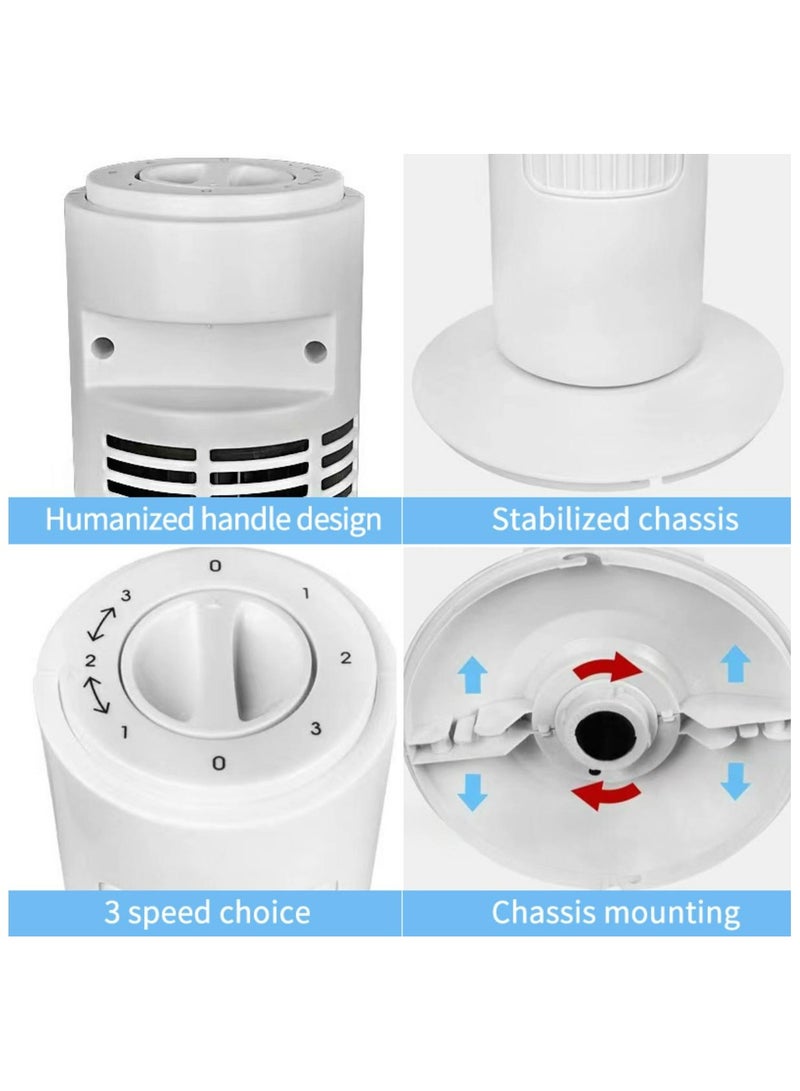 Denx Tower Fan With Ultra Powerful 60W Motor Remote Control 7.5 Hour Timer And 3 Cooling Fan Modes For Home And Office 30" Tower Fan White - Image 3