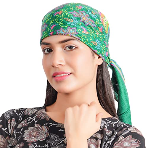 KETKAR Women Winter Woolen Headwear Fashion Printing |Head Scarf Winter caps for Girls_Free Size(Pack of 02,Red and Green) - Image 5