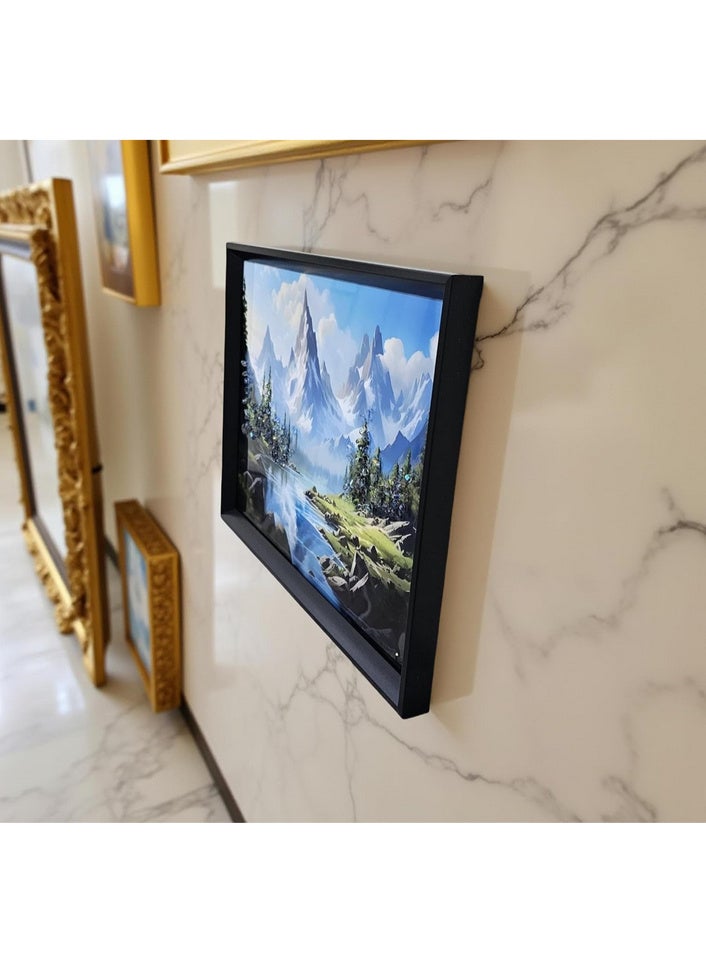 Crystal-inlaid landscape wall art, 24x33cm - Image 3