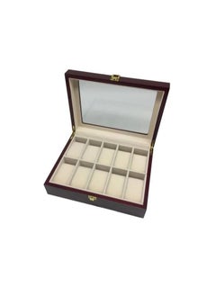 Generic Wooden Watch Box -Watch Display Case Holder Storage Organizer Jewelry Display- 10 Slots-Dark Brown Color  - Image 3