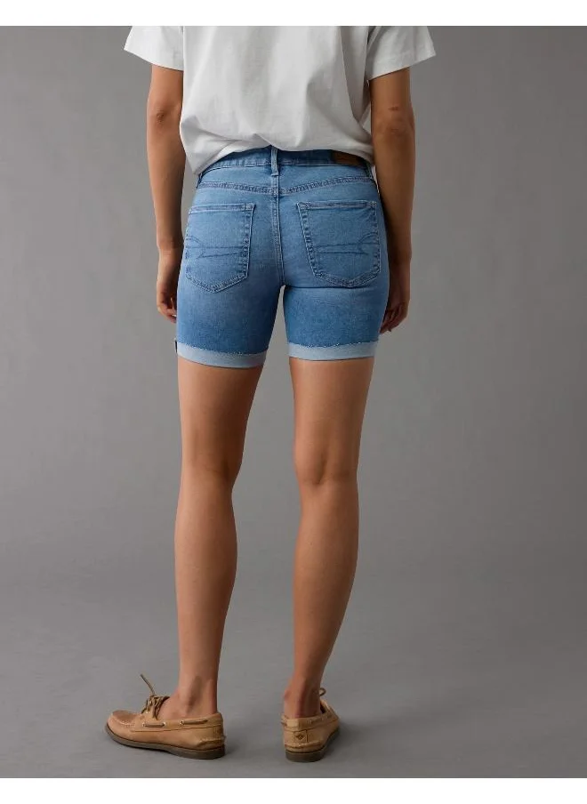American Eagle AE Next Level High-Waisted Skinny Bermuda Denim Short