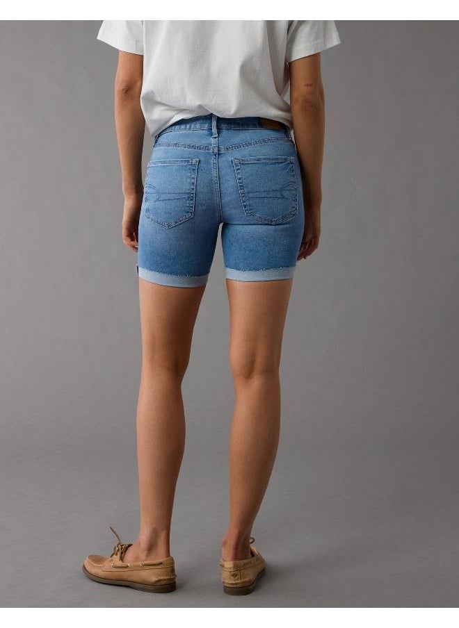 American Eagle - AE Next Level High-Waisted Skinny Bermuda Denim Short - Image 1