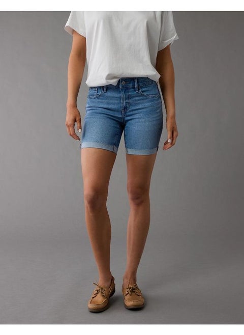 AE Next Level High-Waisted Skinny Bermuda Denim Short