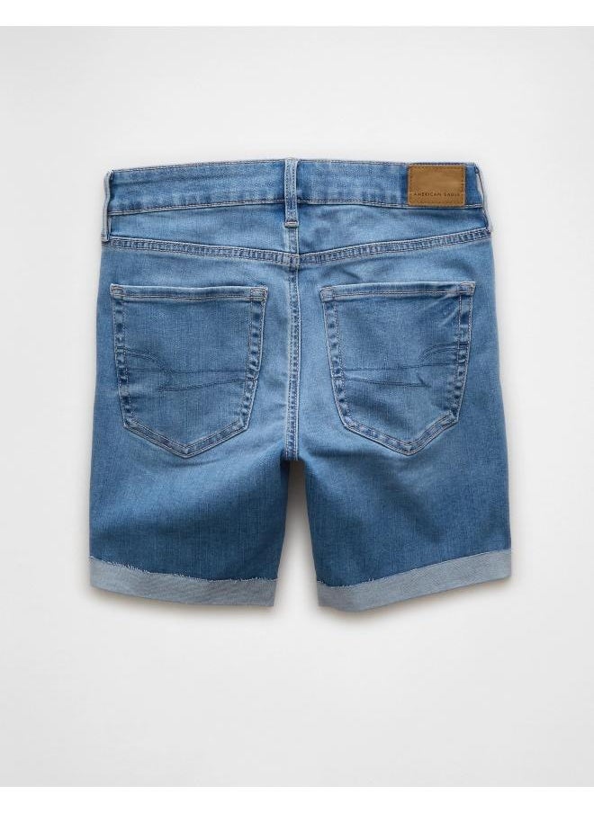 American Eagle - AE Next Level High-Waisted Skinny Bermuda Denim Short - Image 1