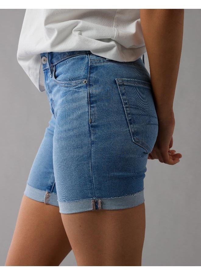 American Eagle - AE Next Level High-Waisted Skinny Bermuda Denim Short - Image 1