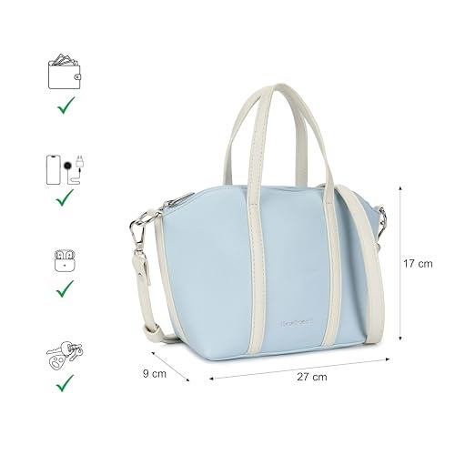 Fastrack Smooth Talker Sling Bag for Women | Detachable Sling Belt, Handle Carry Option, Pebbled Faux Leather, Top Zip Closure & Inner Access Pockets | Versatile & Stylish Compact Bag - Image 4