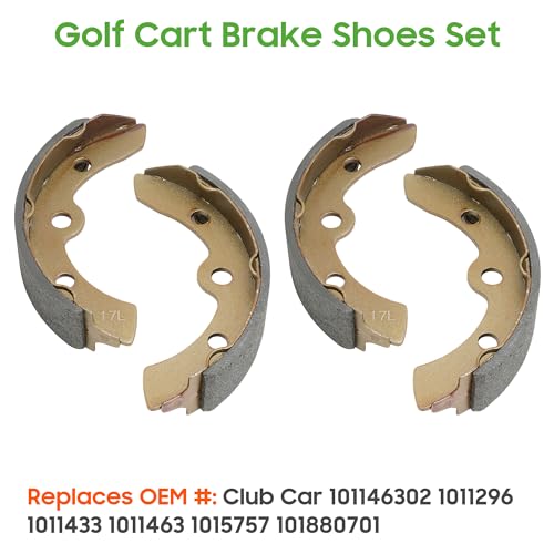 10L0L Golf Cart Brake Shoes for Club Car DS & Carryall 1981-1994 OEM 101146302 101880701, EZGO XI-Serial 1983-1986, Yamaha G1 1978-1980, H/D & Columbia Par Car - Image 3