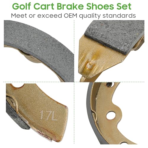 10L0L Golf Cart Brake Shoes for Club Car DS & Carryall 1981-1994 OEM 101146302 101880701, EZGO XI-Serial 1983-1986, Yamaha G1 1978-1980, H/D & Columbia Par Car - Image 5
