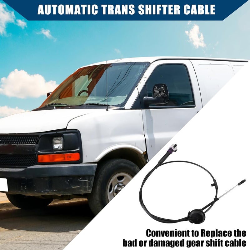 Hihaha Automatic Transmission Gear Shifter Cable for Chevy Express and GMC Savana - Durable Black Control Lever Cable - Image 3