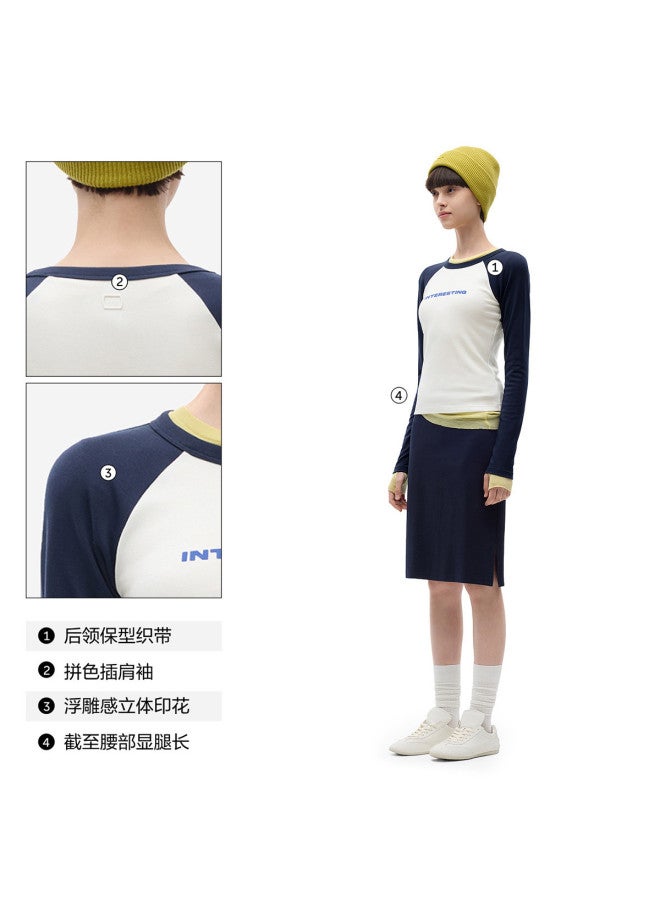 Bananain 520C Women'S Long Sleeve T-Shirt Casual Slim Fit Tee 25 Autumn/Winter New Arrival - Image 5