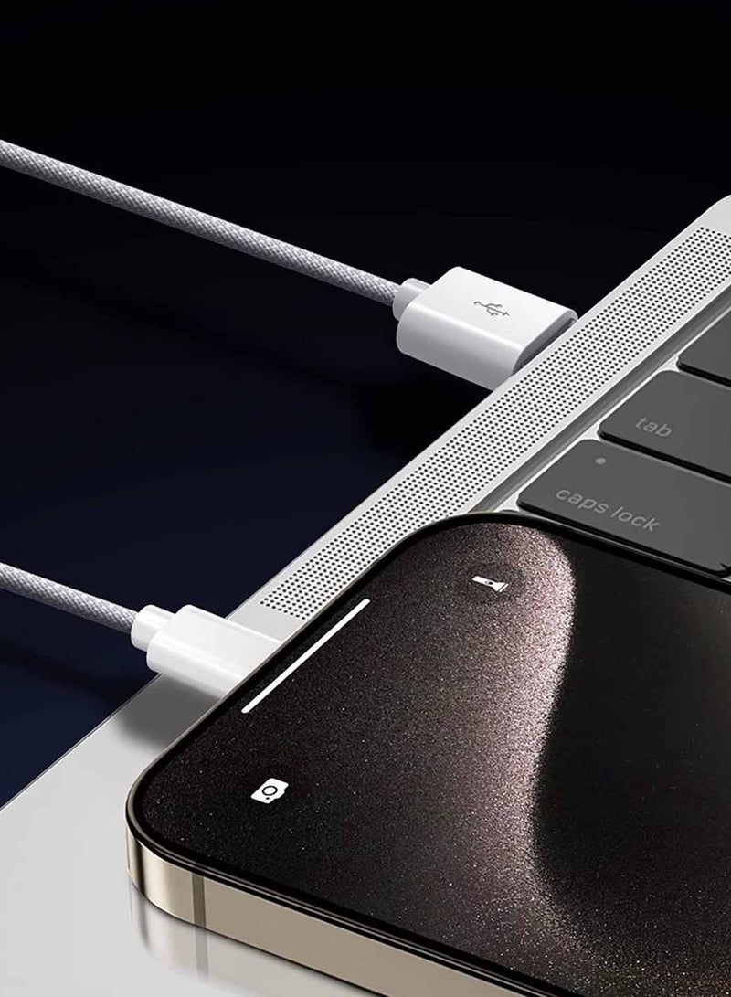Braided Fast Charge Cord USB to Type-C Charging Cable for iPhone 15/iPhone16 Series, Car Charging Cable  - Image 3