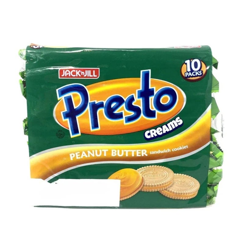 Jack N Jill Presto Creams Peanut Butter Flavored Sandwich Cookies- 10pcs