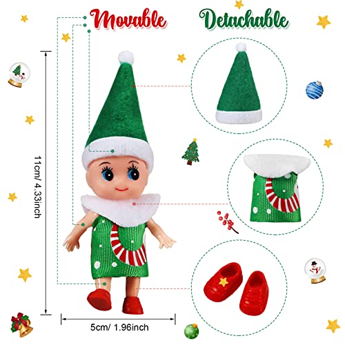Leitee Tiny Elf Toy Mini Elf Plush Miniature Decoration Gift for Christmas New Year Stuffed Stocking 24 Pcs - Image 5