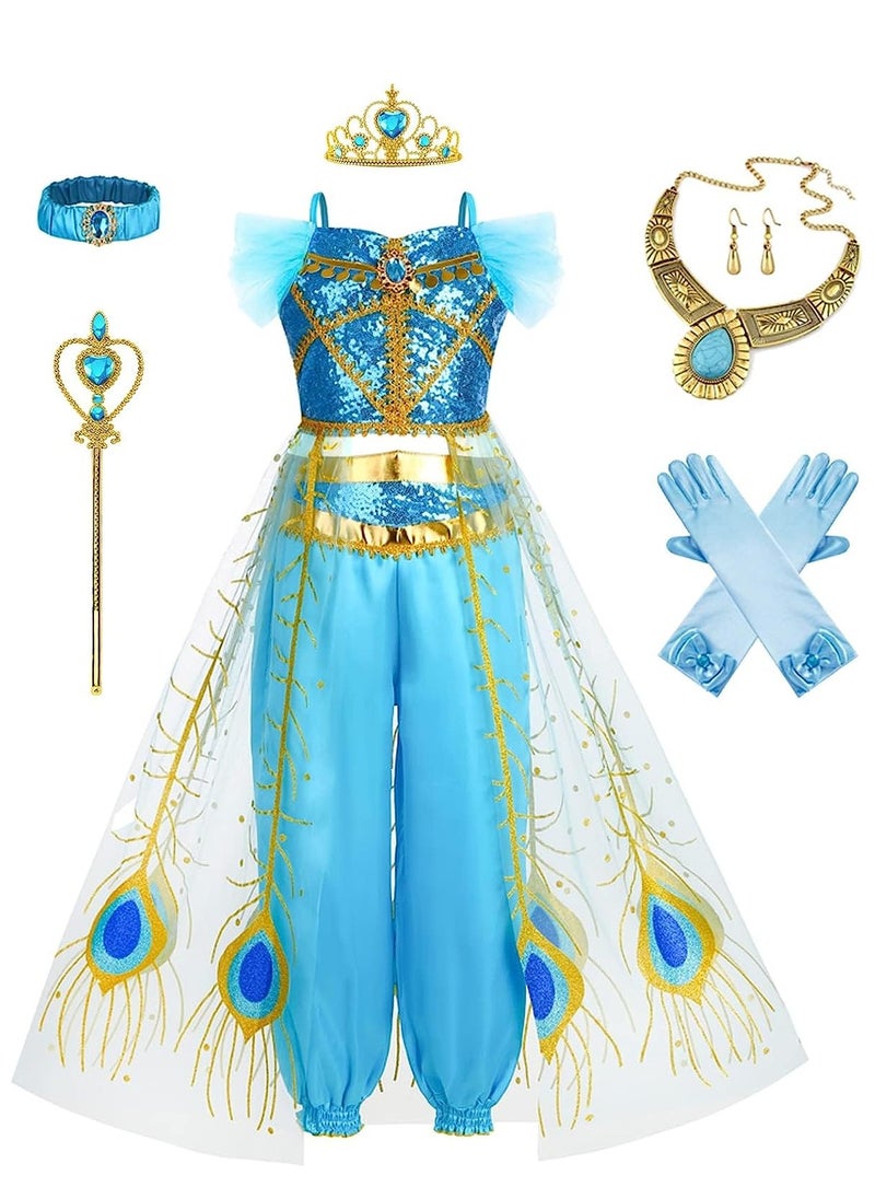 SYOSI Costume for Girls Princess Kids Dress Up Outfit Party Supplies, 120cm  - Image 1