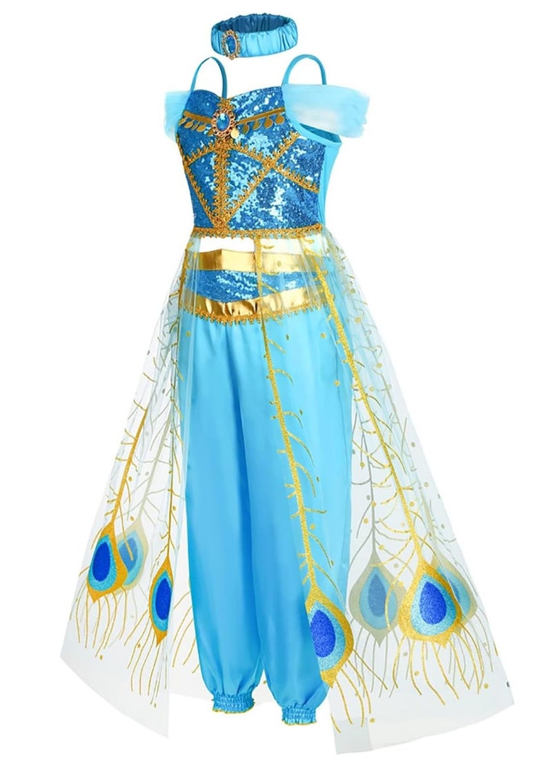 SYOSI Costume for Girls Princess Kids Dress Up Outfit Party Supplies, 120cm  - Image 4
