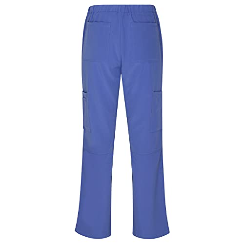 Natural Uniforms Women's Cool Stretch V-Neck Top and Cargo Pant Set (Ceil Blue, XX-Large) - Image 5