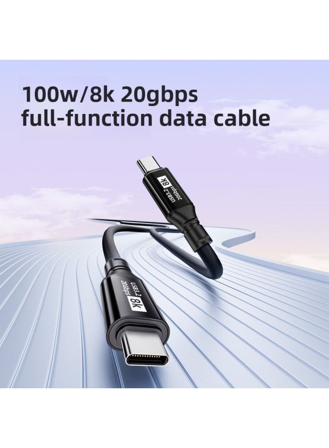 USB3.2 Full Function Dual Typec Data Cable OTG Video Output For Huawei Apple 15 Mobile Phone Pd100W-Color:3.2-8K Line Male-to-male PVC 1.5 Meters - Image 2