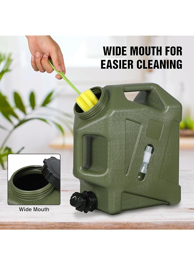 NALACAL Camping Water Jug 12L Water Container With Spigot Bpa Free Water Jug No Leakage Portable Water Storage Carrier Tank Multifunction Emergency Water Tank For Camping Outdoor Hiking Travel (Green) - Image 4