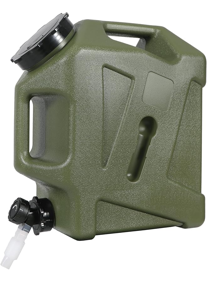 NALACAL Camping Water Jug 12L Water Container With Spigot Bpa Free Water Jug No Leakage Portable Water Storage Carrier Tank Multifunction Emergency Water Tank For Camping Outdoor Hiking Travel (Green) - Image 1