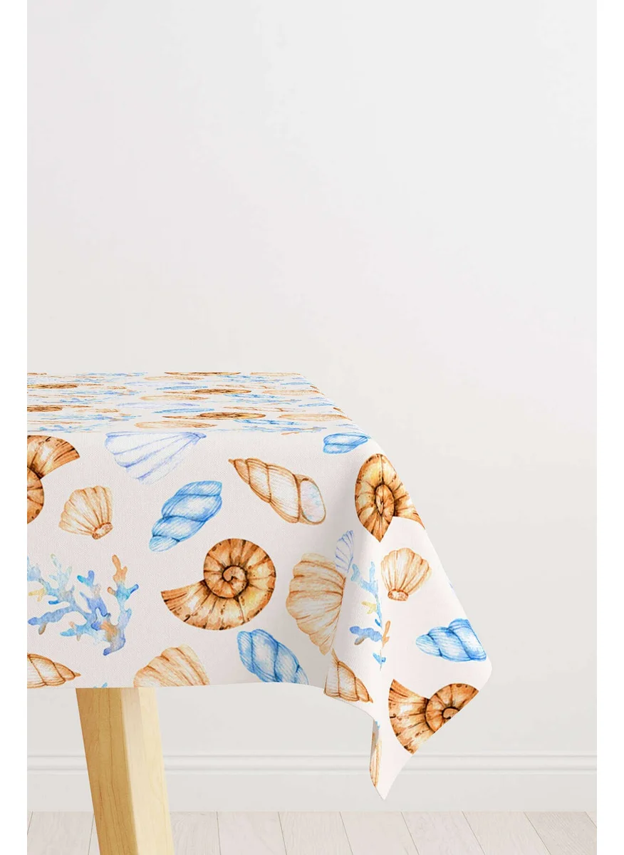 كانغو هوم Blue Orange Marine Patterned Digital Printed Tablecloth CGH1135-MS