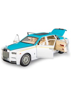 CHE ZHI 1:24 Rolls-Royce Phantom Model Car, Zinc Alloy Pull Back Toy Diecast Toy Cars with Sound and Light for Kids Boy Girl Gift(Blue)  - Image 2